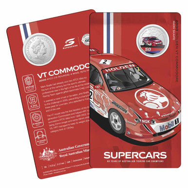 2020 50c 60 Years of Australian Supercars 2000 Holden VT Commodore Coloured Uncirculated Coin