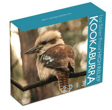 2013 $1 Australian Kookaburra 1oz Silver High Relief Proof Coin