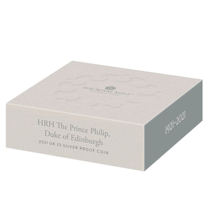 UK 2021 £5 HRH Prince Philip The Duke of Edinburgh Silver Proof Coin