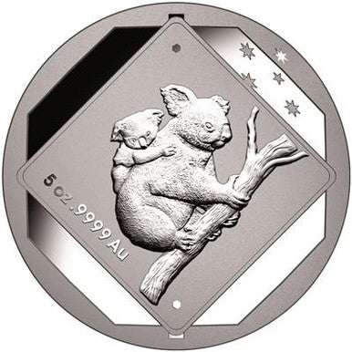 2014 $10 Australian Road Signs Koala 5oz Silver Frosted Uncirculated Coin