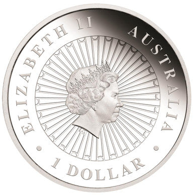 2017 $1 Australian Opal Lunar Year of The Rooster 1oz Silver Proof Coin