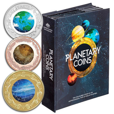 2017 Planetary Coins Astronomical Pop-Up Solar System 10 Coin Set