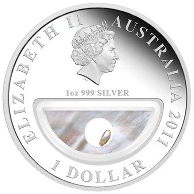 2011 $1 Treasures of Australia Pearls 1oz Silver Proof Coin