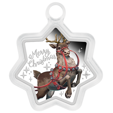 2019 $1 Merry Christmas 1oz Silver Star Shaped Coin