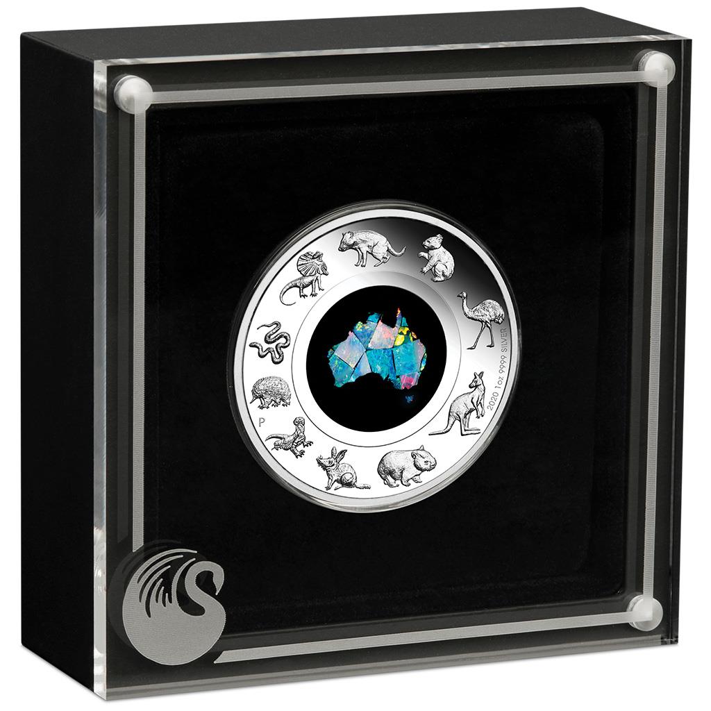 2020 $1 Great Southern Land 1oz Silver Opal Proof Coin