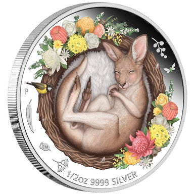 2021 50c Dreaming Down Under Kangaroo 1/2oz Silver Coloured Proof Coin