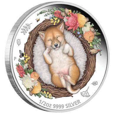 2021 50c Dreaming Down Under Dingo 1/2oz Silver Coloured Proof Coin