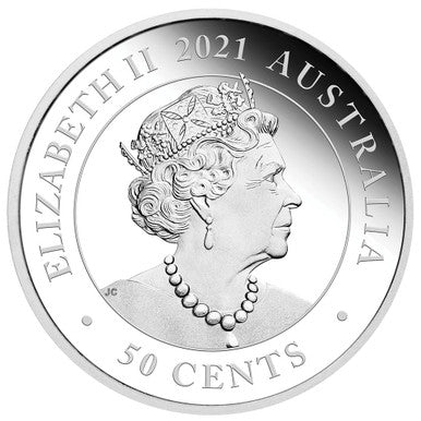 2021 50c Dreaming Down Under Wombat 1/2oz Silver Coloured Proof Coin