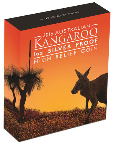 2016 $1 Australian Kangaroo 1oz Silver High Relief Proof Coin