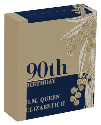 2016 $1 90th Birthday Her Majesty Queen Elizabeth II 1oz Silver High Relief Proof Coin