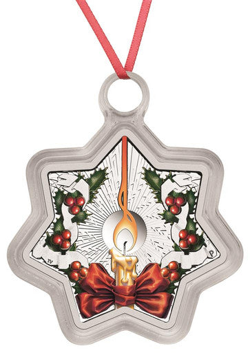 2016 $1 Merry Christmas 1oz Silver Star Shaped Coin