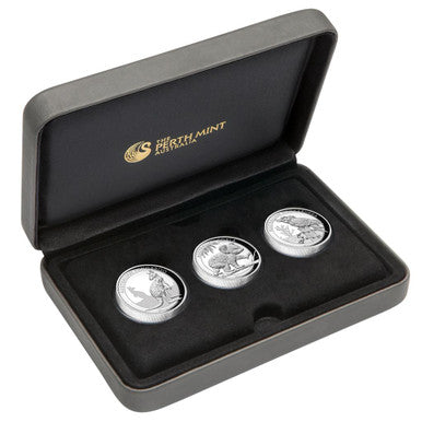 2016 $1 Australian 1oz Silver High Relief Proof 3 Coin Set Collection