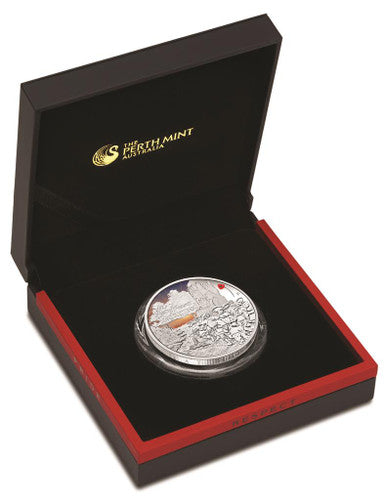 2017 $1 The ANZAC Spirit 100th Anniversary Many Never Returned 1oz Silver Coloured Proof Coin