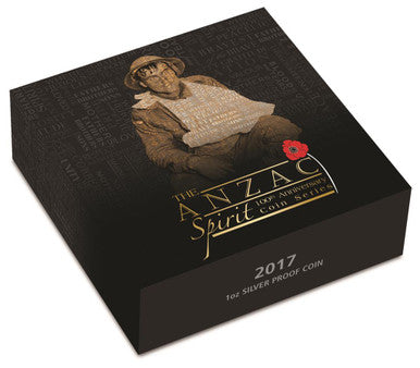 2017 $1 The ANZAC Spirit 100th Anniversary Many Never Returned 1oz Silver Coloured Proof Coin