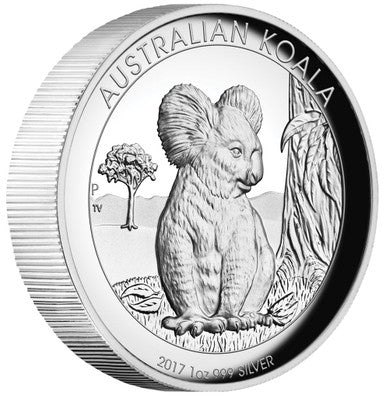 2017 $1 Australian Koala 1oz Silver High Relief Proof Coin