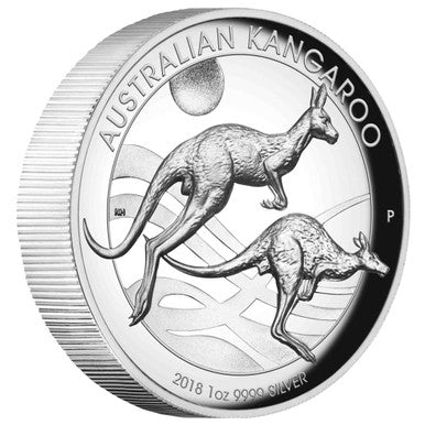 2018 $1 Australian Kangaroo 1oz Silver High Relief Proof Coin