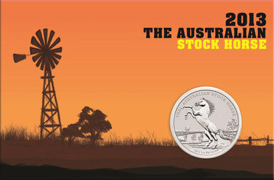 2013 $1 The Australian Stock Horse 1oz Silver Uncirculated Coin
