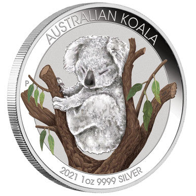 2021 $1 ANDA Brisbane Australian Koala 1oz Silver Coloured Coin