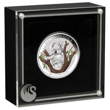 2021 $1 ANDA Brisbane Australian Koala 1oz Silver Coloured Coin