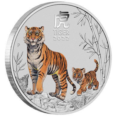 2022 25c ANDA Sydney Lunar Year of The Tiger 1/4oz Silver Coloured Uncirculated Coin