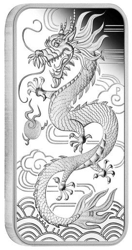 2018 $1 Dragon 1oz Silver Proof Rectangular Coin