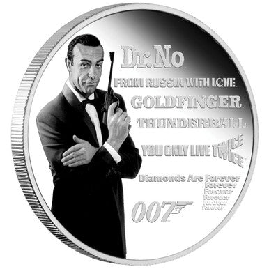 Tuvalu 2021 $1 James Bond 007 Legacy Sean Connery 1oz Silver Proof Coin