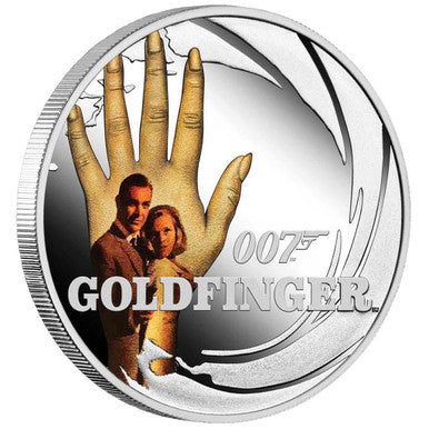 Tuvalu 2021 50c James Bond 007 Goldfinger 1/2oz Silver Coloured Proof Coin