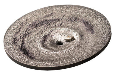 Cook Islands 2016 $2 Stardust of The Universe Tamdakht Meteorite Strike 1/2oz Silver Antiqued Coin