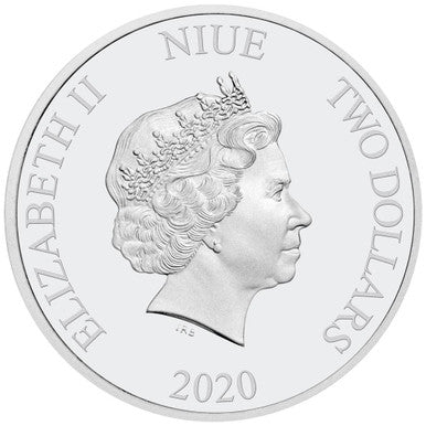 Niue 2020 $2 Disney Season's Greetings Bambi & Thumper 1oz Silver Coloured Proof Coin