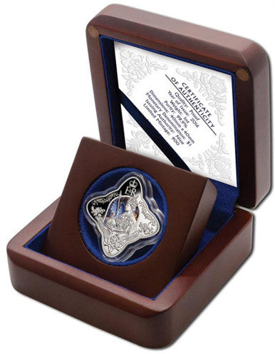 Niue 2016 $1 Queen Elizabeth II 90th Birthday 1oz Silver Coloured Royal Star Shaped Proof Coin