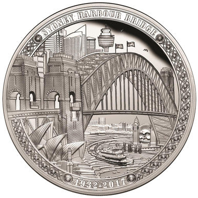 Niue 2017 $5 Sydney Harbour Bridge 85th Anniversary 2oz Silver High Relief Coin