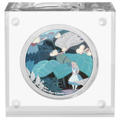 Niue 2021 $2 Disney Alice In Wonderland Alice 1oz Silver Coloured Proof Coin