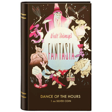 Niue 2020 $2 Disney 80 Years of Fantasia Dance of The Hours 1oz Silver Coloured Proof Coin