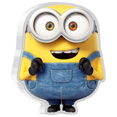 Niue 2021 $2 Minions Bob Shaped 1oz Silver Coloured Coin