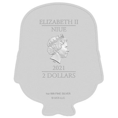Niue 2021 $2 Minions Bob Shaped 1oz Silver Coloured Coin