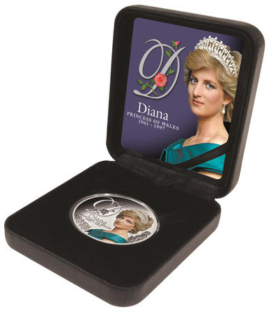 Tokelau 2017 $1 Diana Princes of Wales 1oz Silver Coloured Proof Coin