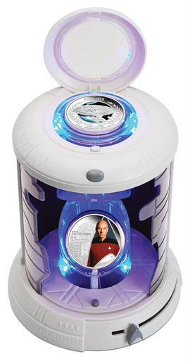 Tuvalu 2015 $1 Star Trek Captain Jean-Luc Picard and USS Enterprise NCC-1701-D 1oz Silver Coloured Proof 2 Coin Set