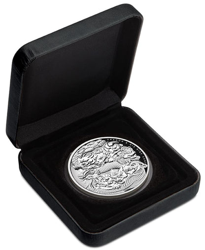 Tuvalu 2016 $5 Dragon and His Nine Sons 5oz Silver High Relief Proof Coin