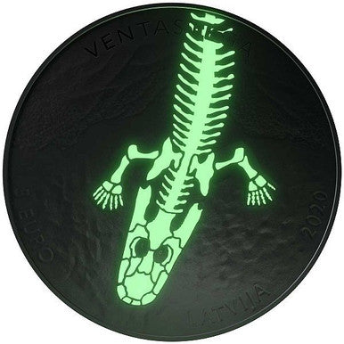 Latvia 2020 5 Euro Ventastega Silver Glow In The Dark Proof Coin