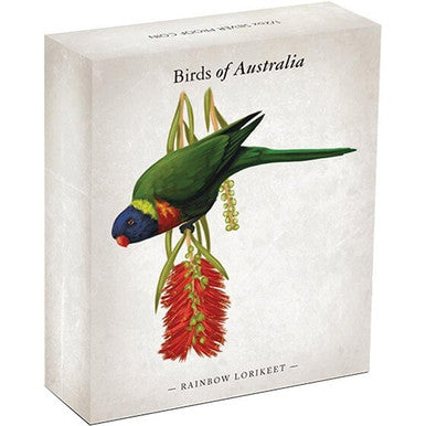 2013 50c Birds of Australia Rainbow Lorikeet 1/2oz Silver Coloured Proof Coin