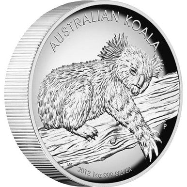2012 $1 Australian Koala 1oz Silver High Relief Proof Coin