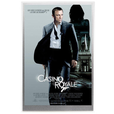 2020 James Bond 007 Casino Royale Movie Poster 5g Silver Foil