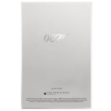 2020 James Bond 007 Casino Royale Movie Poster 5g Silver Foil
