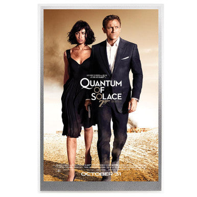 2020 James Bond 007 Quantum of Solace Movie Poster 5g Silver Foil