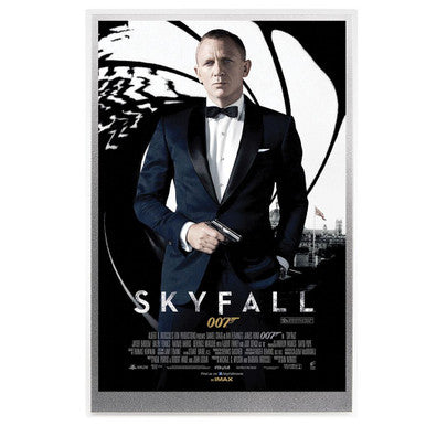 2020 James Bond 007 Skyfall Movie Poster 5g Silver Foil
