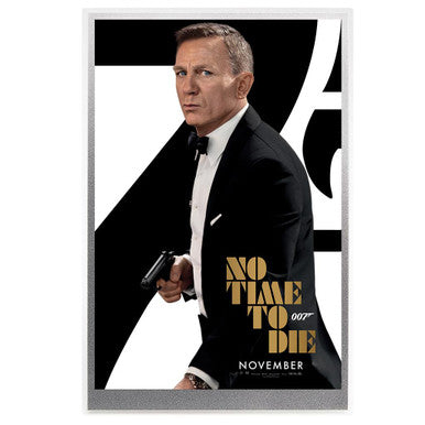 2020 James Bond 007 No Time To Die Movie Poster 5g Silver Foil