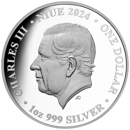 Niue 2024 $1 Seasons Autumn 1oz Silver Coloured Proof Coin