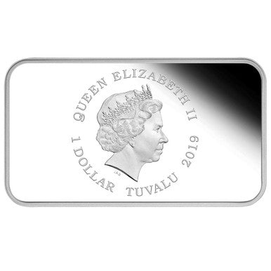 Tuvalu 2019 $1 Lunar Calendar Year of The Pig 1oz Silver Coloured Rectangle 4 Coin Proof Set