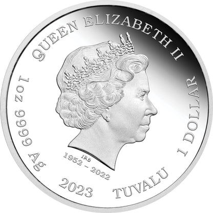 Tuvalu 2023 $1 James Bond 007 Legacy Timothy Dalton 1oz Silver Proof Coin