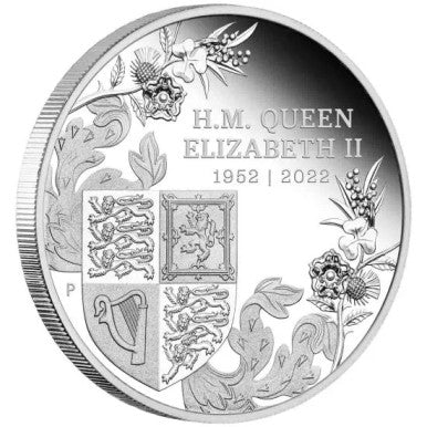 2022 $1 The Queen's Platinum Jubilee 1oz Silver Proof Coin